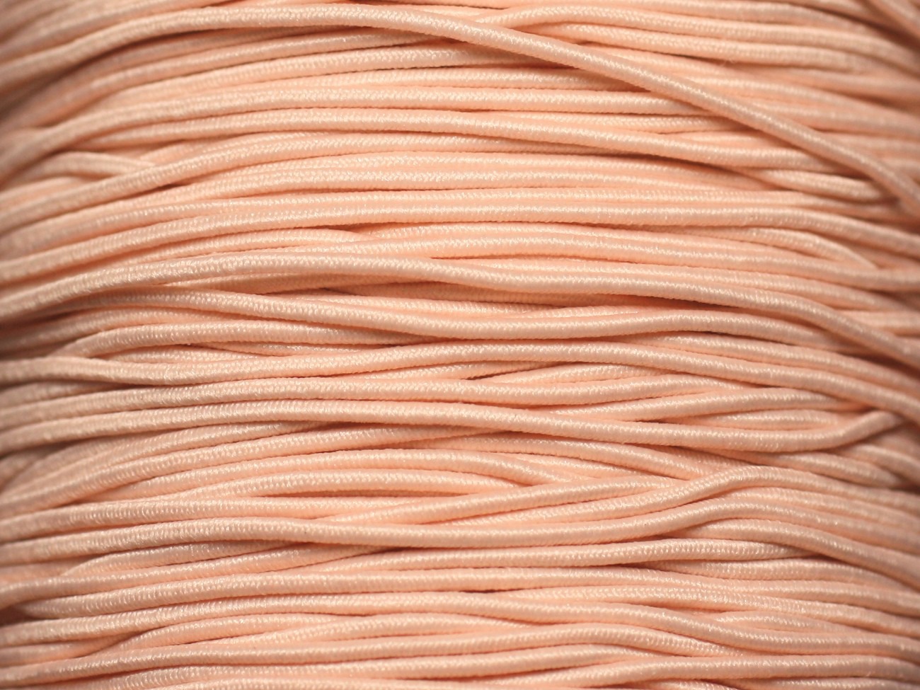 5 mètres - Fil Cordon Tissu Elastique 1mm Rose Saumon clair Pastel - 8741140018785 