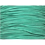 5 mètres - Fil Cordon Tissu Elastique 1mm Vert Turquoise Emeraude - 8741140018792 
