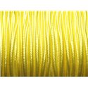 5 mètres - Fil Cordon Lanière Tissu Soutache Satin 2.5mm Jaune - 8741140018839 