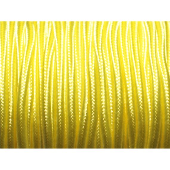 5 mètres - Fil Cordon Lanière Tissu Soutache Satin 2.5mm Jaune - 8741140018839 