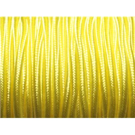 5 mètres - Fil Cordon Lanière Tissu Soutache Satin 2.5mm Jaune - 8741140018839 