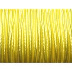 5 mètres - Fil Cordon Lanière Tissu Soutache Satin 2.5mm Jaune - 8741140018839 