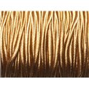 5 mètres - Fil Cordon Lanière Tissu Soutache Satin 2.5mm Beige Doré Caramel - 8741140018884 