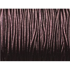 5 Meter - Fadenschnur Lanière Stoff Soutache Satin 2,5mm Braun Braun Kaffee - 8741140018914 