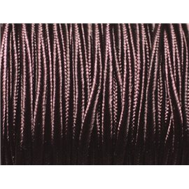 5 meters - Thread Cord Lanière Fabric Soutache Satin 2.5mm Brown Brown Coffee - 8741140018914 