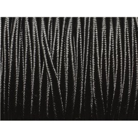 5 metri - Filo per cordoncino in tessuto satinato soutache nero 2,5 mm - 8741140018907 