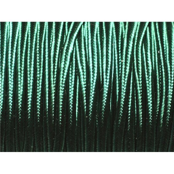 5 mètres - Fil Cordon Lanière Tissu Soutache Satin 2.5mm Vert Sapin Impérial - 8741140018846 