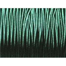 5 meters - Thread Cord Lanière Fabric Soutache Satin 2.5mm Green Imperial Fir - 8741140018846 