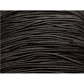 5 mètres - Fil Cordon Tissu Elastique Nylon 1mm Noir - 8741140018808 