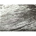 Echeveau 40 mètres env - Fil Cordon Tissu Nylon 0.3mm Gris Argenté - 8741140018822