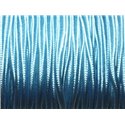 5 mètres - Fil Cordon Lanière Tissu Soutache Satin 2.5mm Bleu clair ciel  - 8741140018945 