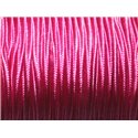 5 mètres - Fil Cordon Lanière Tissu Soutache Satin 2.5mm Rose Fuchsia - 8741140018853 