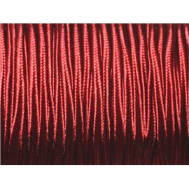 5 meter - Soutache satijnkoord draad 2,5 mm bordeaux rood - 8741140018891 
