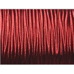 5 mètres - Fil Cordon Lanière Tissu Soutache Satin 2.5mm Rouge Bordeaux - 8741140018891 