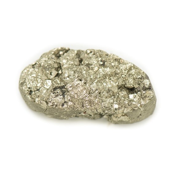 N17 - Cabochon de Pierre - Pyrite dorée brut 28x14mm - 8741140018471 