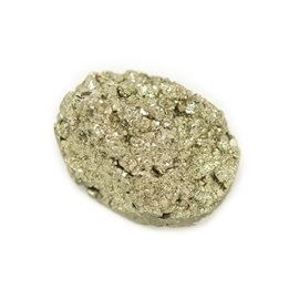 N23 - Cabochon de Pierre - Roher goldener Pyrit 23x17mm - 8741140018532 