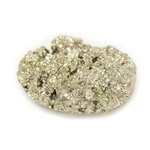 N28 - Cabochon de Pierre - Pyrite dorée brut 25x15mm - 8741140018587 