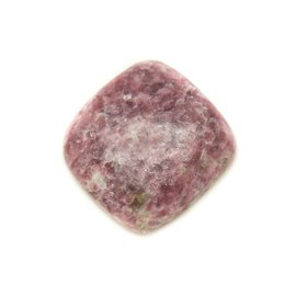 N1 - Piedra Cabujón - Lepidolita púrpura rosa Diamante cuadrado 27mm - 8741140017917 