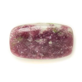 N2 - Piedra Cabujón - Rectángulo de Lepidolita Rosa púrpura 31x18mm - 8741140017924 