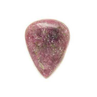 N3 - Cabochon Pierre - Lépidolite violet rose Goutte 32x24mm - 8741140017931 