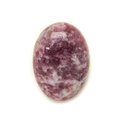 N7 - Cabochon Pierre - Lépidolite violet rose Ovale 28x20mm - 8741140017979 