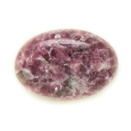 N8 - Cabochon Stein - Pink lila Lepidolith Oval 28x19mm - 8741140017986 