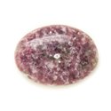 N10 - Cabochon Pierre - Lépidolite violet rose Ovale 34x25mm - 8741140018006 