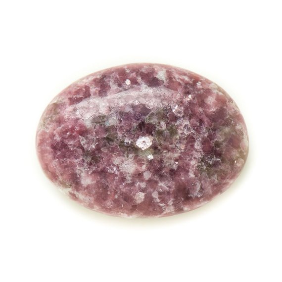 N10 - Cabochon Pierre - Lépidolite violet rose Ovale 34x25mm - 8741140018006 