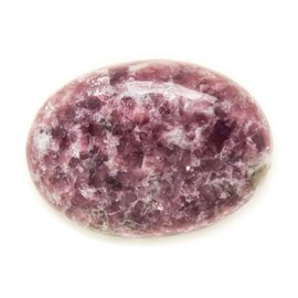 N12 - Cabochon Stein - Pink lila Lepidolith Oval 34x24mm - 8741140018020 