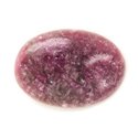 N14 - Cabochon Pierre - Lépidolite violet rose Ovale 34x24mm - 8741140018044 