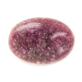 N14 - Cabochon Stein - Pink lila Lepidolith Oval 34x24mm - 8741140018044 