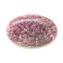 N17 - Cabochon Pierre - Lépidolite violet rose Ovale 39x26mm - 8741140018075 