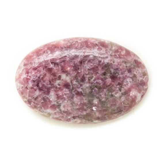 N17 - Cabochon Pierre - Lépidolite violet rose Ovale 39x26mm - 8741140018075 