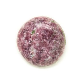 N19 - Piedra Cabujón - Lepidolita Rosa púrpura Redonda 26mm - 8741140018099 