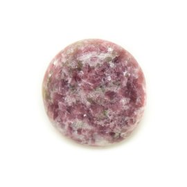 N21 - Cabochon Stein - Pink lila Lepidolith Rund 27mm - 8741140018112 