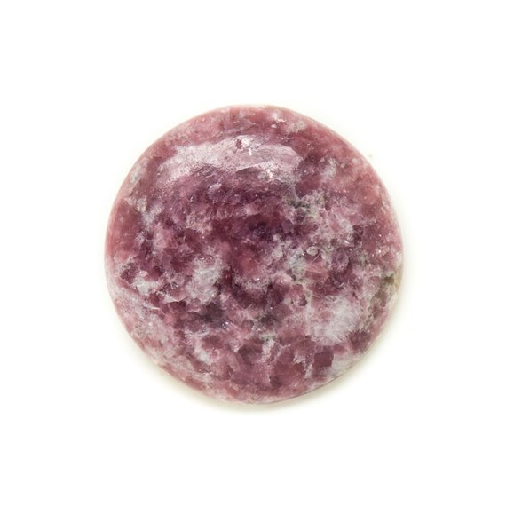 N22 - Cabochon Pierre - Lépidolite violet rose Rond 29mm - 8741140018129 