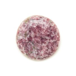 N24 - Cabochon Pierre - Lepidolite viola rosa Tondo 32mm - 8741140018143 