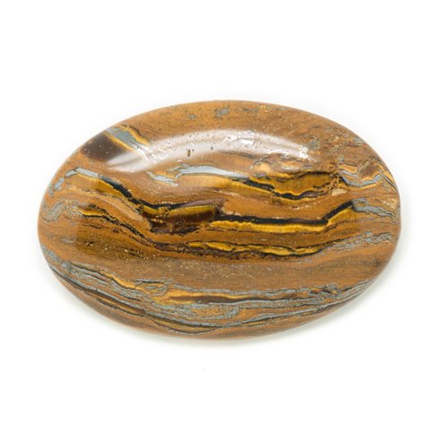 N4 - Cabochon Pierre - Oeil de Fer Tigre Ovale 38x25mm - 8741140018198 