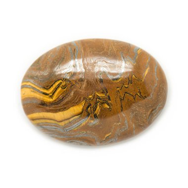 N6 - Cabochon Pierre - Oeil de Fer Tigre Ovale 37x27mm - 8741140018211 