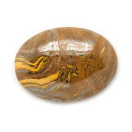 N6 - Cabochon Stone - Iron Tiger Eye Oval 37x27mm - 8741140018211 