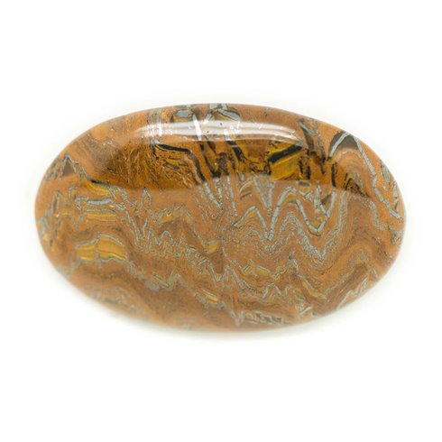 N13 - Cabochon Pierre - Oeil de Fer Tigre Ovale 45x29mm - 8741140018280 