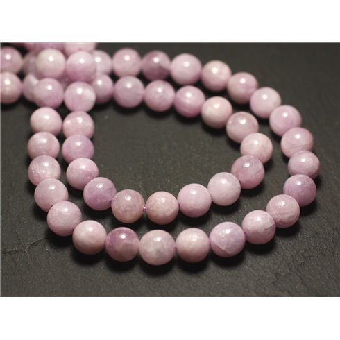 2pc - Perles de Pierre - Kunzite rose Boules 8mm - 8741140016637 