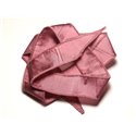 Collier Ruban Soie teint à la main 66 x 2.5cm Vieux Rose SOIE193 - 8741140017016 