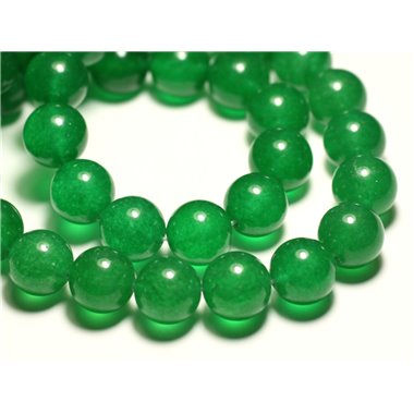 4pc - Perles de Pierre - Jade Boules 14mm Vert Emeraude -  8741140016729 