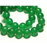 4pc - Perles de Pierre - Jade Boules 14mm Vert Emeraude -  8741140016729 