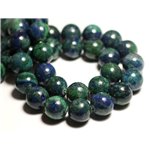 4pc - Perle de Pierre - Chrysocolle Boules 12mm - 8741140015555 