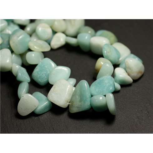 10pc - Perles de Pierre - Amazonite Chips Rocailles 8-16mm - 4558550028211 