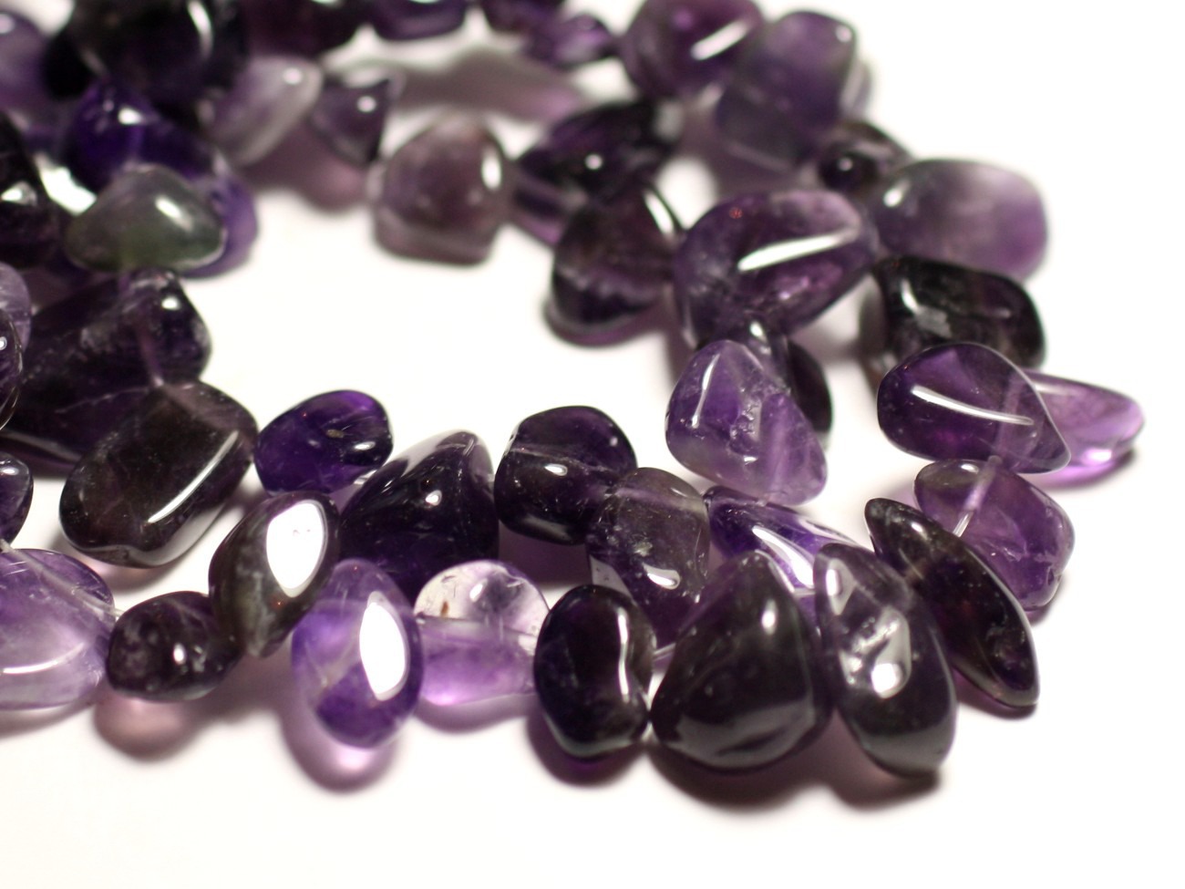 10pc - Perles de Pierre - Améthyste Chips Rocailles 8-17mm - 4558550028143 