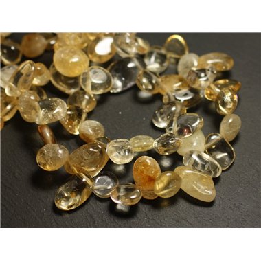 10pc - Perles de Pierre - Citrine Chips Rocailles 9-15mm - 4558550028235 