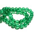 10pc - Perles de Pierre - Jade Boules 8mm Vert Emeraude Empire - 8741140016163 